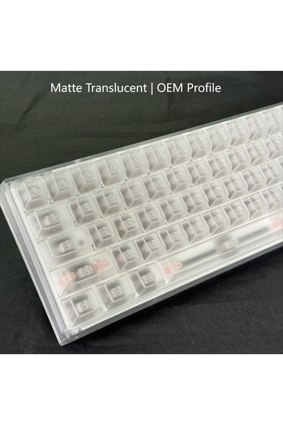 Choice12 Fog-White-Blank Clear Transparent & Frosted Translucent PC Keycaps B...
