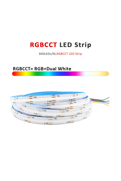 Choice 5m 24V RGBCCT 840 5M 12V 24V COB LED Strip Light RGB RGBW RGBCCT CCT F...