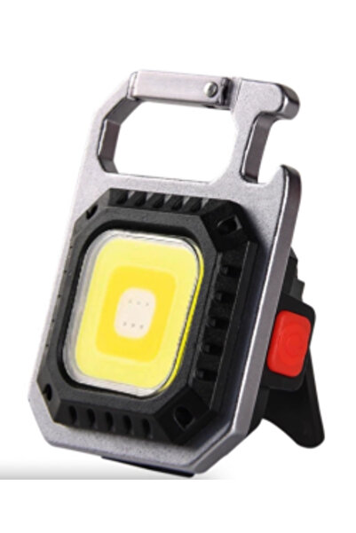 Choice1 GRAY Mini LED Flashlight Portable Keychain Work Light Rechargeable Ou...