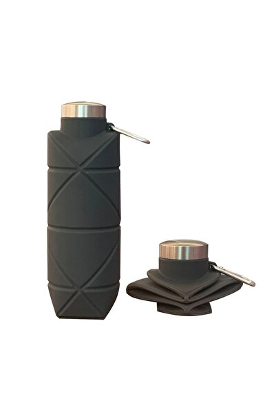 Choice black 700ML Collapsible Water Bottle Leakproof Valve Reusable Silicone...