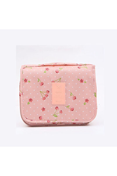 Choice3 Pink cherry Cosmetic Bag Women Travel Pouch Waterproof Toiletries Bea...