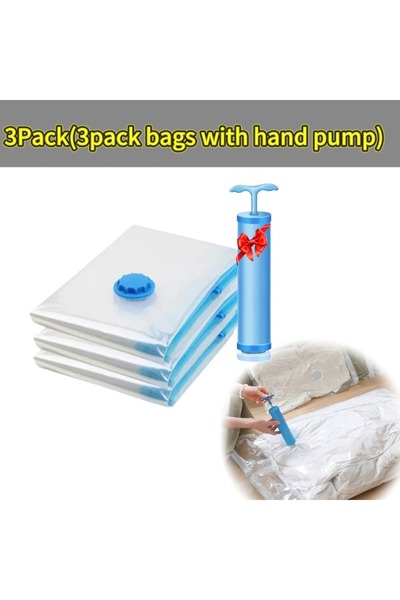 Choice10 40x60cm 3pack with hand pump 1-10pcs Thickened Vacuum Compression Ba...