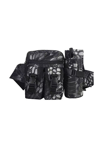 Choice1 Black python pattern Multi-sport water bottle waist bag is detachable...