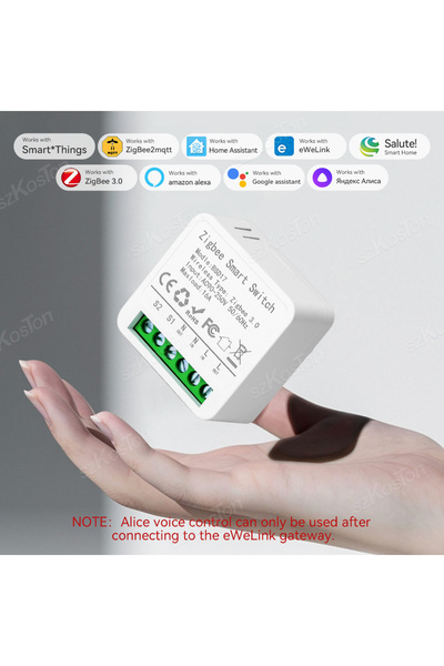 Choice 1PCS 16A Mini ZigBee Smart Switch eWeLink Smart Home DIY Breaker Relay...