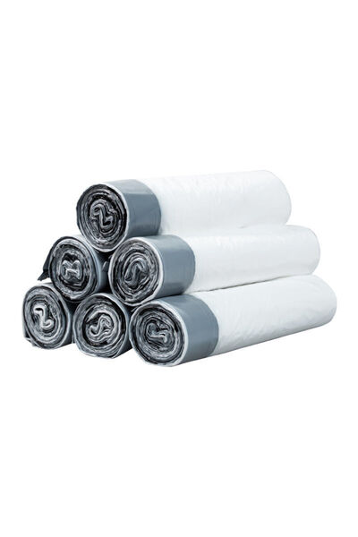 Choice 5 roll of 75 pcs Thicken 50x55cm Gray Thickened Garbage Bag with Draws...