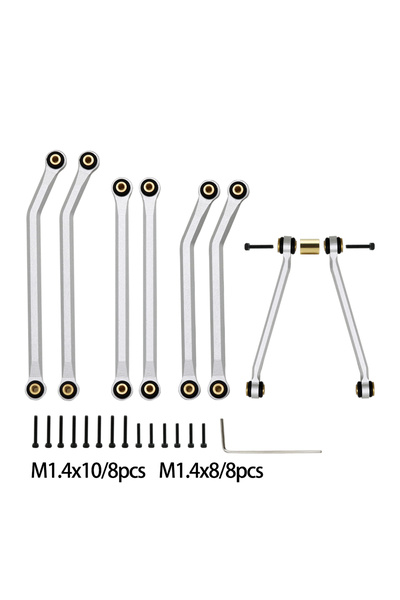 Choice Silver Metal High Clearance Chassis Links Set Upgrade Parts for 1/24 R...