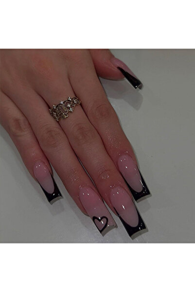 Choice5 CW96 24pcs Glitter Diamond Fake Nails Art Leopard Print French Tips L...