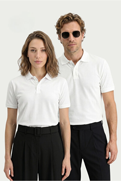 Kiğılı Polo Yaka Regular Fit Nakışlı Pamuk Tişört