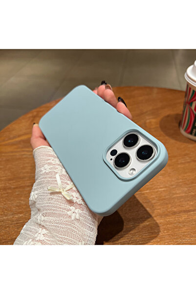 Choice iPhone 13 mini Light Blue For Magsafe Magnetic Solid Color Liquid Sili...