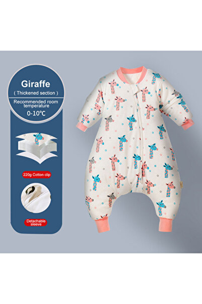 AIBOYING 90-100cm Giraffe-3 2025 Baby Cartoon Split-legged Sleepsacks With De...