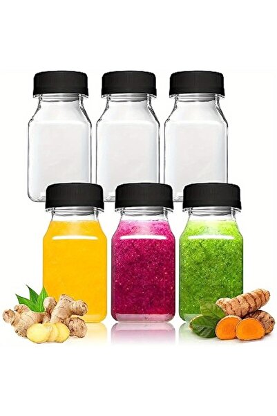 Choice 2oz black cap 6pcs Bottles - GenerousCapacity, Leak Proof, Freezer Saf...