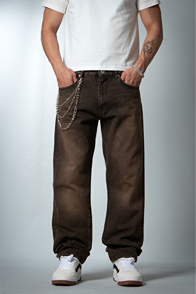 GRJ denim Pantaloni de blugi pentru bărbați Dust Noir, croială largă, negru v...