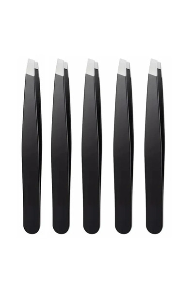 Choice5 A0148-2-5PCS CNK Wholesale Stainless Steel Black Eyebrow Tweezer with...