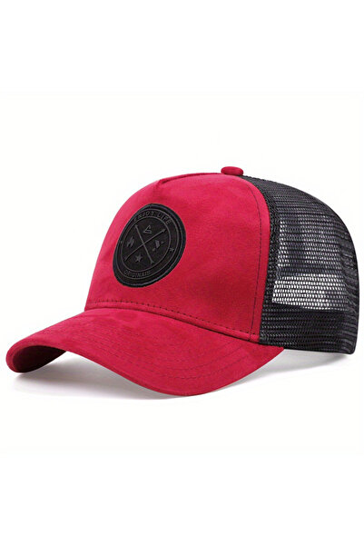 Choice5 Red Summer Mesh Baseball Cap Women Men ENJOY LIFE Letter Patch Snapba...