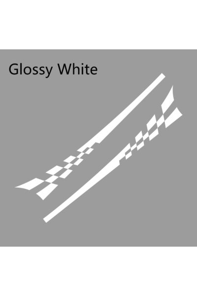 Choice WHITE 2pcs/lot 220x25cm Car DIY Both Sides Stickers Race Stripes Camou...