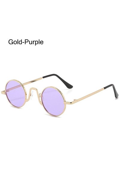 Choice5 Gold-Purple Metal Hippie Sun Glasses UV400 Protection Punk Eyewear Sm...