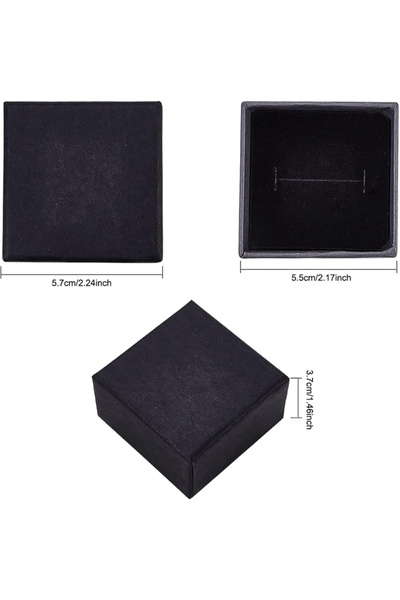 Choice 24pcs 02 24 Pack Jewelry Ring Boxes Kraft Square Cardboard Jewelry Box...
