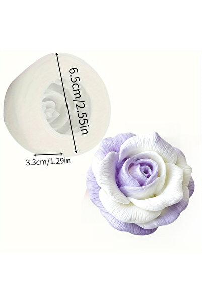 Choice1 Yymg 1 Piece 3D Elegant Rose Silicone Mold - Reusable Flexible Mold f...