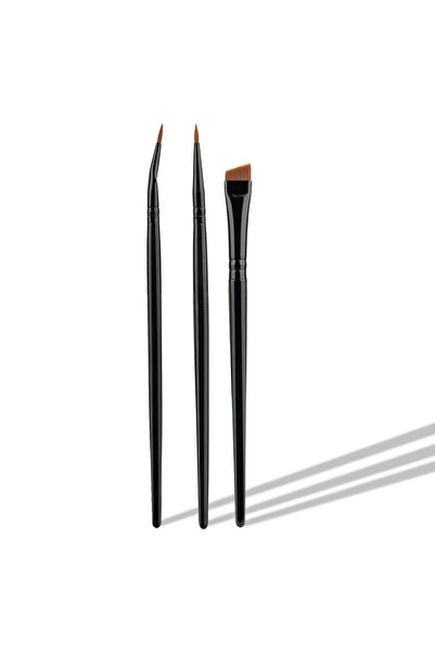 Choice18 Full Black 3pcs Eye Makeup Brush Ultra Fine Eyeliner Brush Set, Incl...
