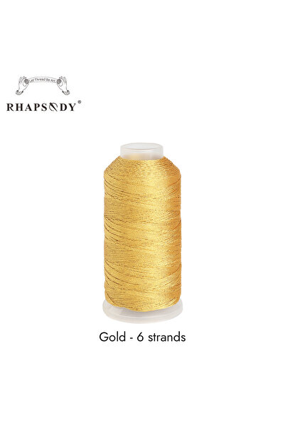 Choice 6 strands Gold Rhapsody 3/6/9/12 Strands Metallic Weaving Thread Shiny...