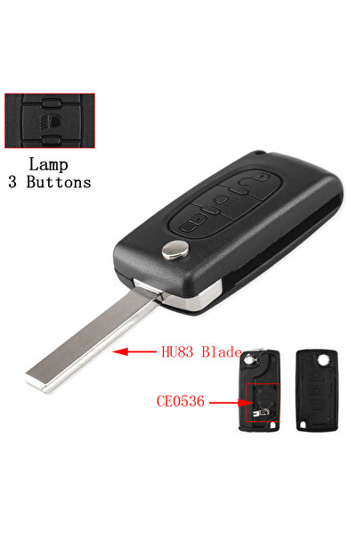 Choice4 غلاف مفتاح السيارة عن بعد بـ 2/3/4 أزرار لسيتروين 3BT HU83 CE0536 KEY...