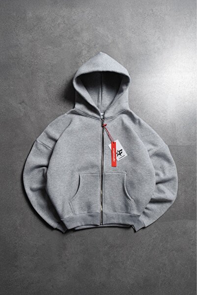 Crupt Studio Grimelanj Boxy Crop Erkek Ceket Zip Hoodie
