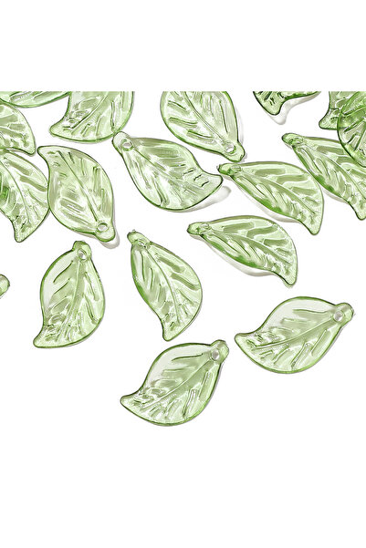Choice 50PCS 05LGN 10/50Pcs Acrylic Mini Tree Leaf Beads Unique Loose Beads H...
