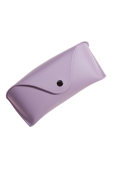 Choice Purple Summer Glasses Box Solid Color High-end Pu Leather Sunglasses M...