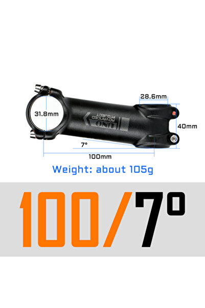 Choice 7 Degrees 100mm UNO Ultralight Bike Stem 7050 Aluminum Alloy 7/17 Degr...