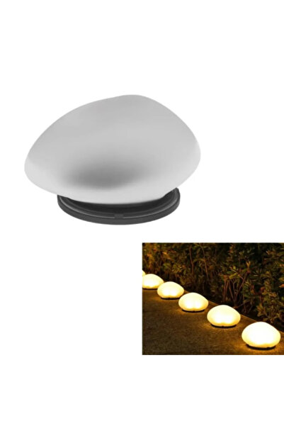Choice Warm Light Solar Stone Light Frosted Glass Ground Lamp Outdoor Waterpr...
