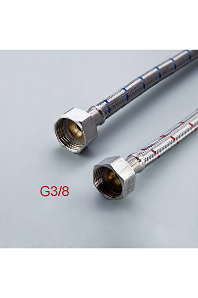 Choice 50cm G3-8 G1/2 G3/8 G9/16 50cm 1 pair Stainless Steel Flexible Plumbin...