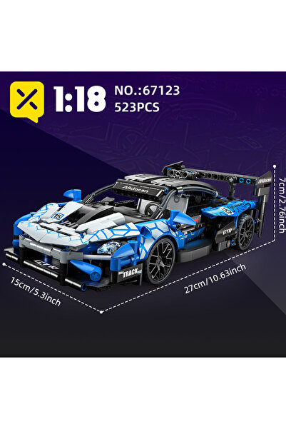 Choice3 523PCS with box ToylinX 1/18 523 PCS Technical Mechanical Supercar Ra...