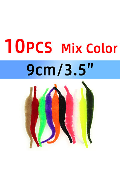 Choice 10PCS Mix Color 10PCS 3.5'' Fly Tying Mangum's Micro Dragon Tail Soft ...