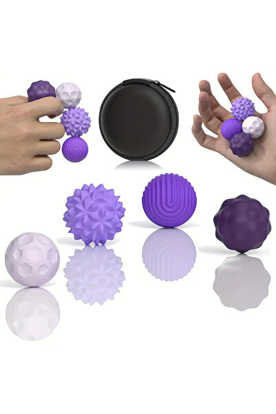 Choice6 4PCS Purple Fidget Toys Magnetic Stress Balls for Adults Silicone Str...