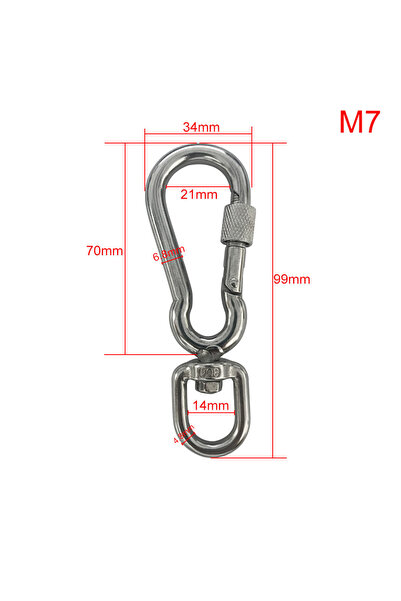 Choice M7 Stainless Steel Swivel Snap Hooks Locking Dog Leash Buckle Quick Re...