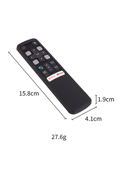 Choice3 Black Silicone Remote Control Case RC802V JUR6 Compatible with TCL TV...