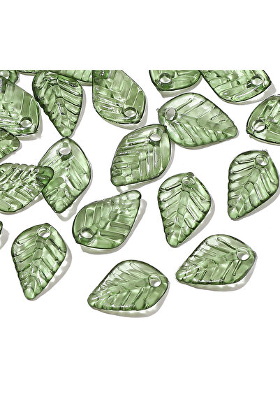Choice 10PCS 02GN 10/50Pcs Acrylic Mini Tree Leaf Beads Unique Loose Beads Ha...