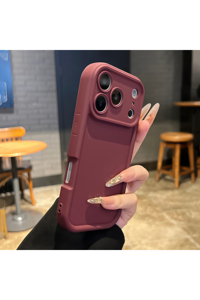 Choice iPhone17 Pro wine red Thickened Shockproof Case for iPhone 17 16 15 14...
