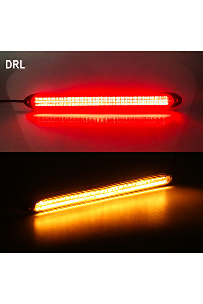 Choice6 15.5cm red yellow 2pcs 12V LED DRL Strips Start Scaing Daytime Runnin...