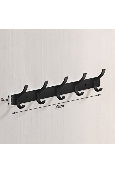 Choice 5 Hooks Black Robe Hooks Towel Hanger Nail Wall Rack Hooks Coat Clothe...