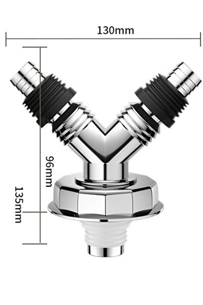 Choice3 Y-tee Washing Machine Floor Drain Double Purpose Pipe Connector Dishw...