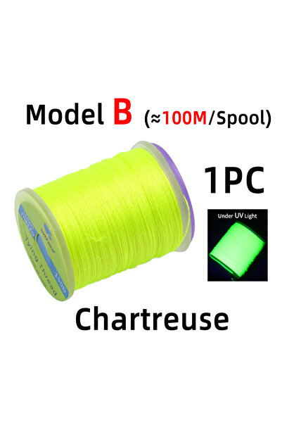 Choice B 1 PC Chartreuse 150D Luminous Binding Thread Sea Fishing DIY Slow Ji...