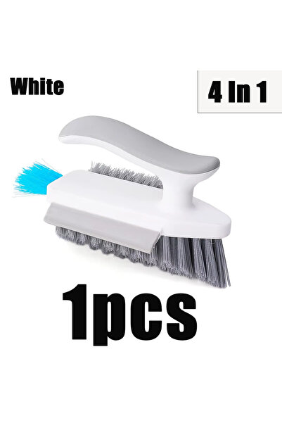 Choice1 1pcs White 1/2pcs 4 In 1 V-Shape Scrubber Brush For Kitchen Bathroom ...