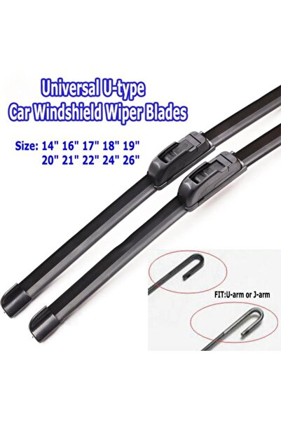 Choice4 22inch black 1Pc Car Windshield Wiper Blades U-type Universal Soft Fr...