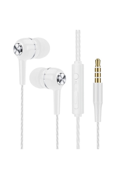 choice2 VIKEFON White 3.5mm Wired Headphones In Ear Headset Wired Earphones w...