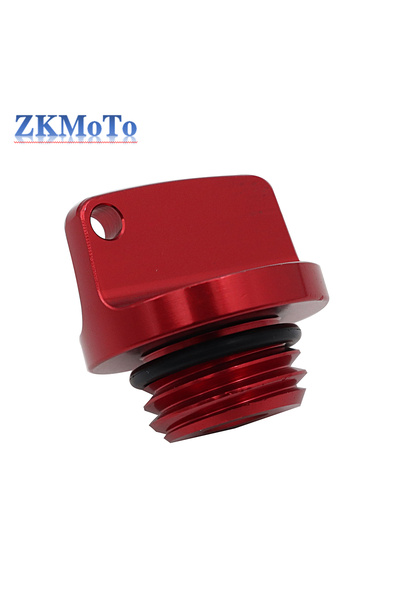 choice2 Red Motorcycle Crankcase Cap CNC Engine Oil Filler Screw Cover Plug M...