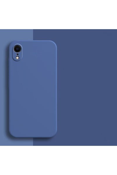 Choice13 حافظة من السيليكون السائل الأصلي باللون الأزرق لهاتف آيفون XR X Xs M...