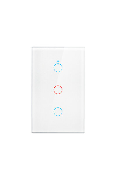 Choice White 3 Gang US WiFi Smart Wall Switch Touch Sensor LED Light Switches...