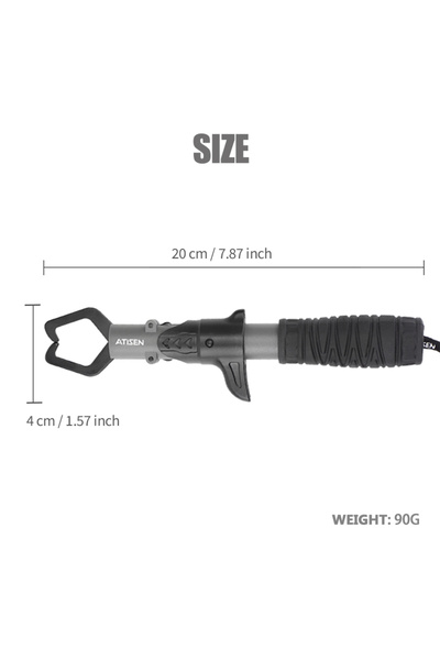 Choice gray-black Fish lip pliers Grab Grip Tool Stainless Steel fish Holder ...
