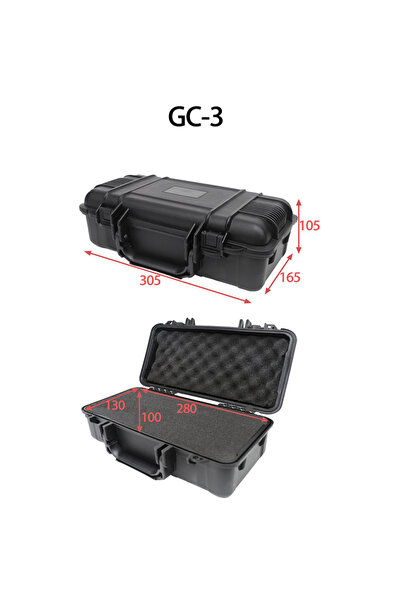 Choice As shown 03 Plastic Toolbox Sealed Waterproof Equipment Box Shock-proo...